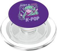 Just A Girl Who Loves K-Pop Funny Diseño de música Coreana PopSockets PopGrip para MagSafe
