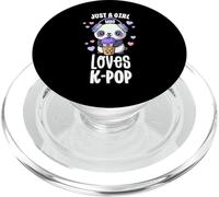 Just A Girl Who Loves K-Pop Shirt Gift Kawaii Boba and KPOP PopSockets PopGrip para MagSafe