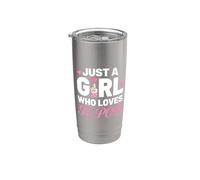 Just A Girl Who Loves K-Pop Vaso térmico de acero inoxidable de doble pared