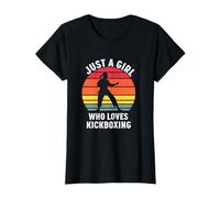 Just A Girl Who Loves Kickboxing Regalos para Mujeres y niñas Boxer Camiseta
