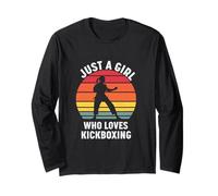 Just A Girl Who Loves Kickboxing Regalos para Mujeres y niñas Boxer Manga Larga