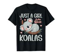 Just a Girl Who Loves Koalas Cute Koala Animal Lover Mujeres Camiseta
