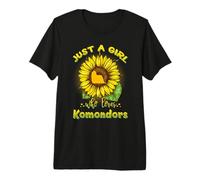 Just A Girl Who Loves Komondors Dog Sunflower Komondor Camiseta Premium