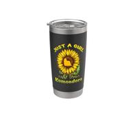 Just A Girl Who Loves Komondors Dog Sunflower Komondor Vaso térmico de acero inoxidable de doble pared