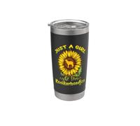 Just A Girl Who Loves Kooikerhondjes Dog Funny Sunflower Vaso térmico de acero inoxidable de doble pared