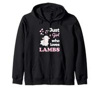 Just a Girl Who Loves Lambs Girls Lamb Lover Sudadera con Capucha