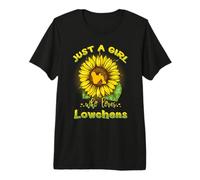 Just A Girl Who Loves Lowchens Dog Sunflower Lowchen Camiseta Premium