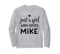 Just A Girl Who Loves Mike T-Shirt Cute Mike Manga Larga