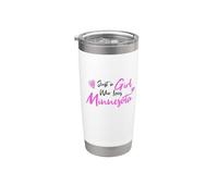 Just A Girl Who Loves Minnesota Pink Cute Minnesota Girl Vaso térmico de acero inoxidable de doble pared