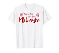 Just A Girl Who Loves Nebraska, Women's Girls Cute Nebraska Camiseta
