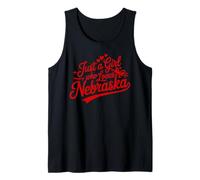 Just A Girl Who Loves Nebraska, Women's Girls Cute Nebraska Camiseta sin Mangas