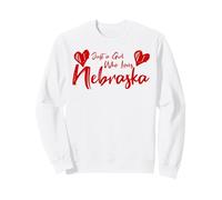 Just A Girl Who Loves Nebraska, Women's Girls Cute Nebraska Sudadera