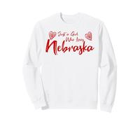 Just A Girl Who Loves Nebraska, Women's Girls Cute Nebraska Sudadera