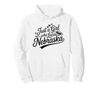 Just A Girl Who Loves Nebraska, Women's Girls Cute Nebraska Sudadera con Capucha
