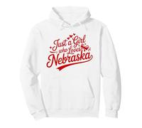 Just A Girl Who Loves Nebraska, Women's Girls Cute Nebraska Sudadera con Capucha