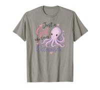 Just A Girl Who Loves Octopuses Cute Kawaii Cute Octopus Camiseta