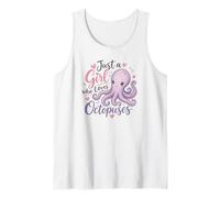 Just A Girl Who Loves Octopuses Cute Kawaii Cute Octopus Camiseta sin Mangas