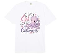 Just A Girl Who Loves Octopuses Cute Kawaii Cute Octopus Comfort Colors Adult Heavyweight T-Shirt