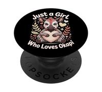 Just A Girl Who Loves Okapi Forest Giraffe Zoo Animal Lovers PopSockets PopGrip Adhesivo