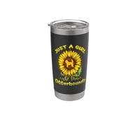 Just A Girl Who Loves Otterhounds Dog Sunflower Otterhound Vaso térmico de acero inoxidable de doble pared