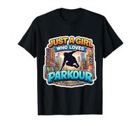 Just A Girl Who Loves Parkour Lover Womens Teens Athlete Camiseta