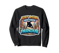 Just A Girl Who Loves Parkour Lover Womens Teens Athlete Sudadera