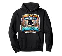 Just A Girl Who Loves Parkour Lover Womens Teens Athlete Sudadera con Capucha