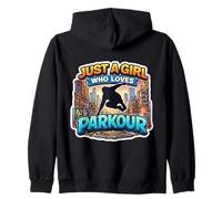 Just A Girl Who Loves Parkour Lover Womens Teens Athlete Sudadera con Capucha