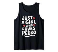 Just A Girl Who Loves Pedro T-Shirt Cute Pedro Camiseta sin Mangas