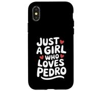 Just A Girl Who Loves Pedro T-Shirt Cute Pedro Carcasa para iPhone X/XS