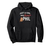 Just A Girl Who Loves Phil Cute Groundhog Sudadera con Capucha