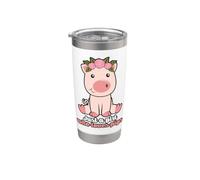Just a Girl Who Loves Pig - Corona de flores de cerdo Vaso térmico de acero inoxidable de doble pared