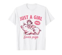 Just A Girl Who Loves Pig Funny Pig Lover Camiseta