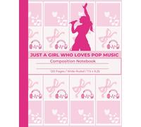 Just a Girl Who Loves Pop Music: Cute Pink Coquette Composition Notebook with Bows | Girly Aesthetic Journal for Teen Girls and Women | College Ruled, ... | Perfect for School, Work, or Daily Writing