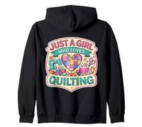 Just A Girl Who Loves Quilting Cute Quilter Diciendo Cita Divertido Sudadera con Capucha