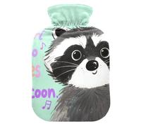 Just A Girl Who Loves Raccoon - Botella de agua caliente con cubierta suave, bolsa de agua caliente de 2 L para calentador de cuello y hombros