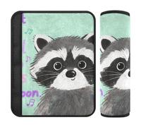 Just A Girl Who Loves Raccoon - Paquete de 2 fundas para cinturón de seguridad que protege tu cuello y hombros para protector de avión para cinturón de carro