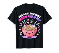 Just A Girl Who Loves Ramen and K-Pop Kawaii Girls Camiseta