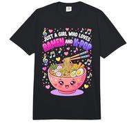 Just A Girl Who Loves Ramen and K-Pop Kawaii Girls Comfort Colors Adult Heavyweight T-Shirt