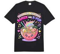 Just A Girl Who Loves Ramen and K-Pop Kawaii Girls Comfort Colors Adult Heavyweight T-Shirt