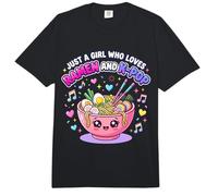Just A Girl Who Loves Ramen and K-Pop Kawaii Girls Comfort Colors Adult Heavyweight T-Shirt