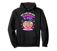 Just A Girl Who Loves Ramen and K-Pop Kawaii Girls Sudadera con Capucha