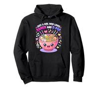 Just A Girl Who Loves Ramen and K-Pop Kawaii Girls Sudadera con Capucha