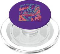 Just A Girl Who Loves Ramen y K-Pop Diseño de música Divertida PopSockets PopGrip para MagSafe