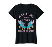Just A Girl Who Loves Roller Skating 70s Patines Camiseta