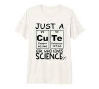 Just a Girl Who Loves Science Cute Girls Science Teacher Camiseta Premium