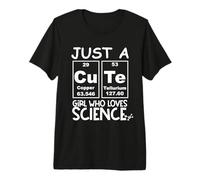 Just a Girl Who Loves Science Cute Girls Science Teacher Camiseta Premium