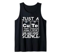 Just a Girl Who Loves Science Cute Girls Science Teacher Camiseta sin Mangas