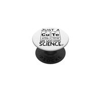 Just a Girl Who Loves Science Cute Girls Science Teacher PopSockets PopGrip Adhesivo