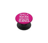 Just a Girl Who Loves Science Cute Girls Science Teacher PopSockets PopGrip Adhesivo